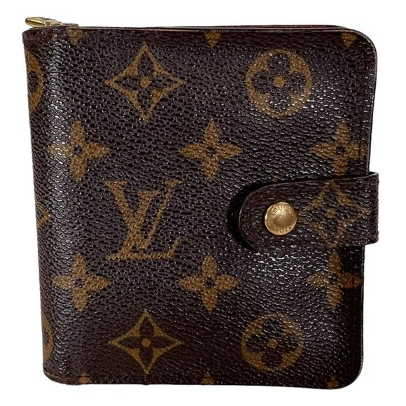 Louis Vuitton Other - Authentic Louis Vuitton Wallet Compact Zip Bifold Brown Monogram LV Vintage